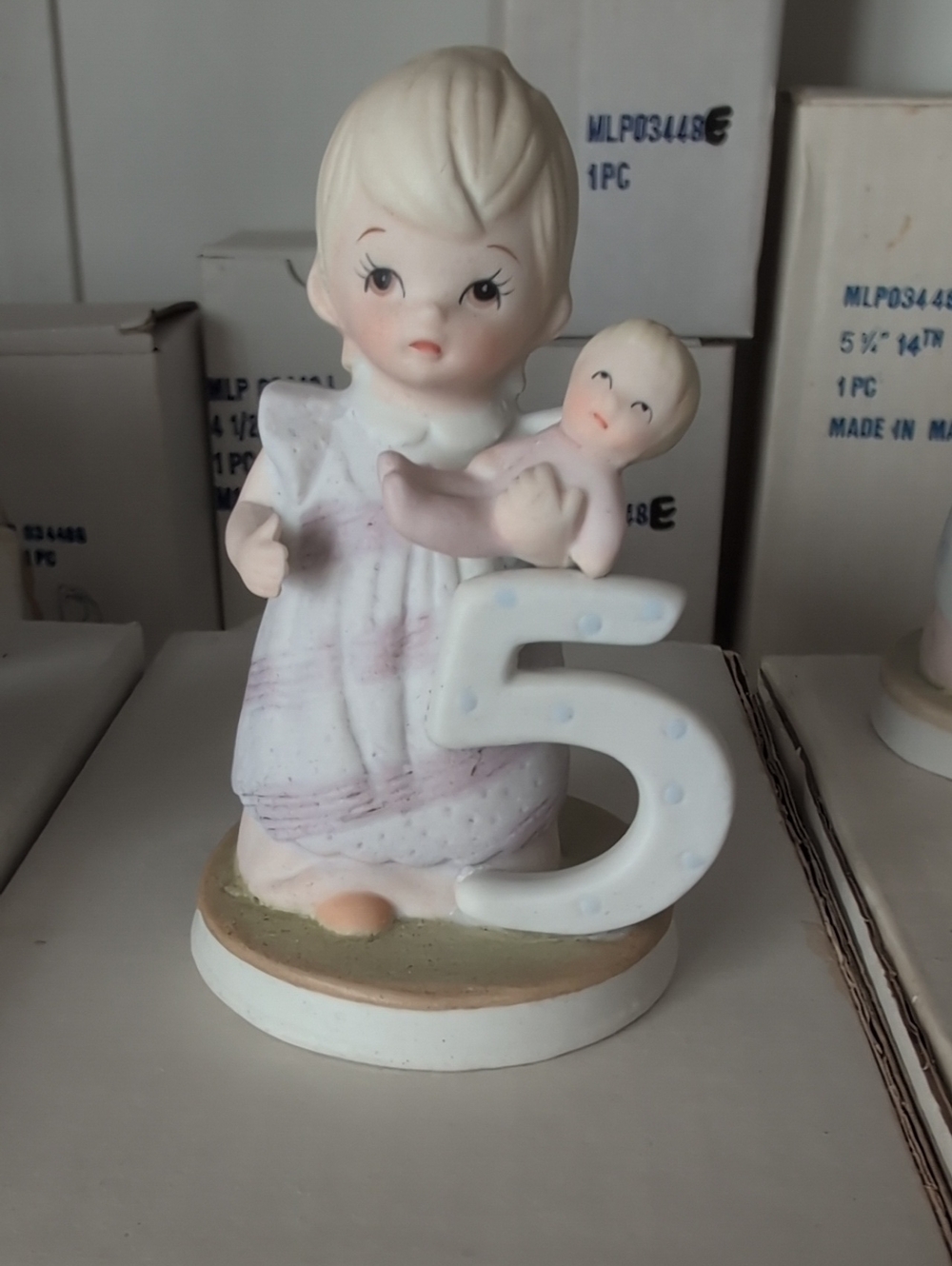 The Christopher Collection By Lefton Girl Figurine with Number 5